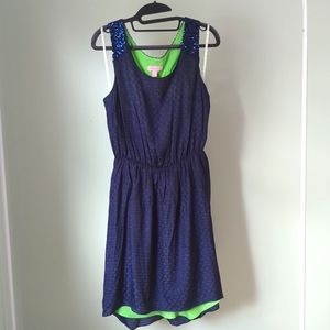 Lilly Pulitzer Calissi Dress in True Navy, Sequined Racerback - sz Med